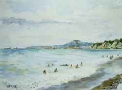 View of Tuapse. 2007. Watercolour on paper. 26 x 19 cm. Not for sale.