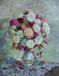 Little asters. 2006. Oil on canvas. 35 x 45 cm. Private collection.
