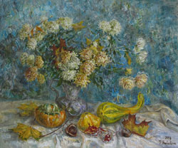 Herbstblumen. 2013. Öl auf Leinwand. 60 x 50 cm.
