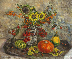 Autumn still life. 2012. Oil on canvas. 60 x 50 cm. Private collection.