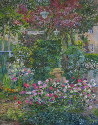 In garden. Asters. 2009. Oil on canvas. 40 x 50 cm. Not for sale.