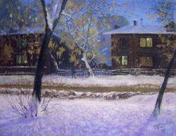 Winter evening. Tuesday. 2008. Pastel on paper. 32 x 25 cm.