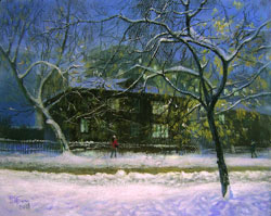 Winter evening. Monday. 2008. Pastel on paper. 31 x 25 cm.