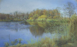 Der See. 2006. Pastell auf Papier. 50 x 31 cm.