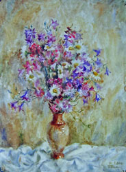 June bouquet. 2000. Watercolour on paper. 38 x 53 cm. Private collection.