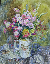 The last flowers are nicer... 2003. Watercolour on paper. 24 x 31 cm.