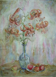 Lilies. 2000. Watercolour on paper. 43 x 58 cm.