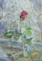 Rose. 2000. Aquarell auf Papier. 30 x 42 cm. Nicht zum Verkauf.