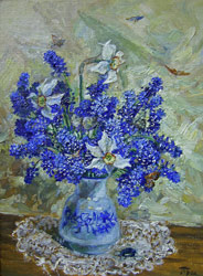 Spring bouquet. 2004. Oil on fibreboard. 30 x 40 cm.