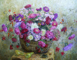 Autumn flowers. 2005. Oil on canvas. 65 x 50 cm. Private collection.