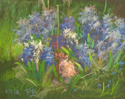 Hyacinths. 2018. Pastel on paper. 30 x 24 cm.