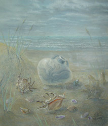 Geflüster der Wellen. 2007. Pastell auf Papier. 41 x 48 cm.